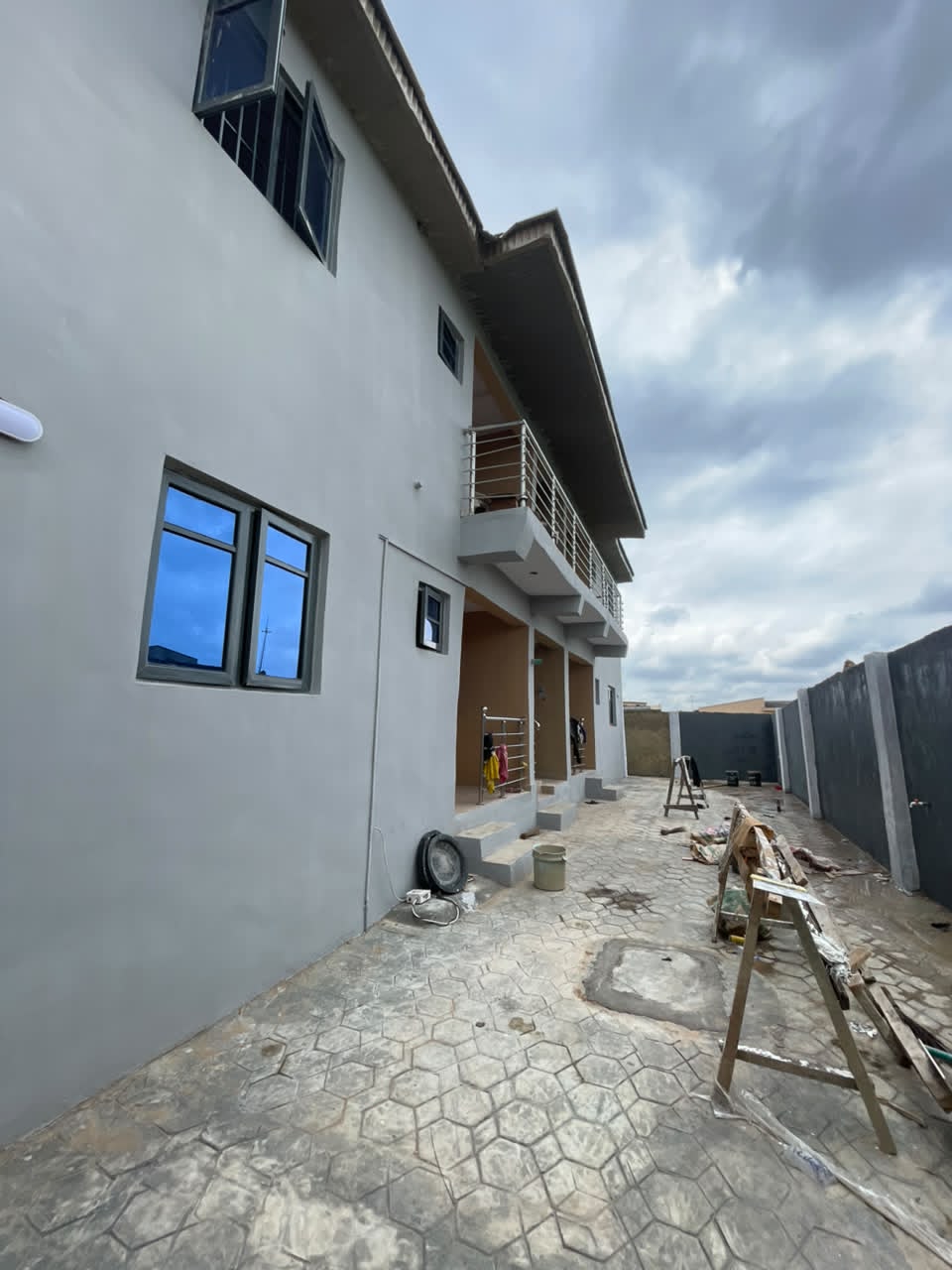 Newly built 12units of Room and palour Self Contain with modern facilities tarred road to the house   Location:Alarere, close to Iwo Road Ibadan   Working class Tenant preferred